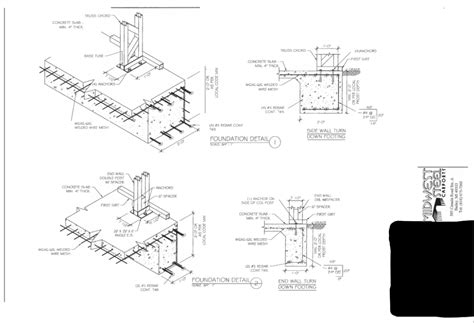 metal supports house footer standards 70|metal building foundation design guide.